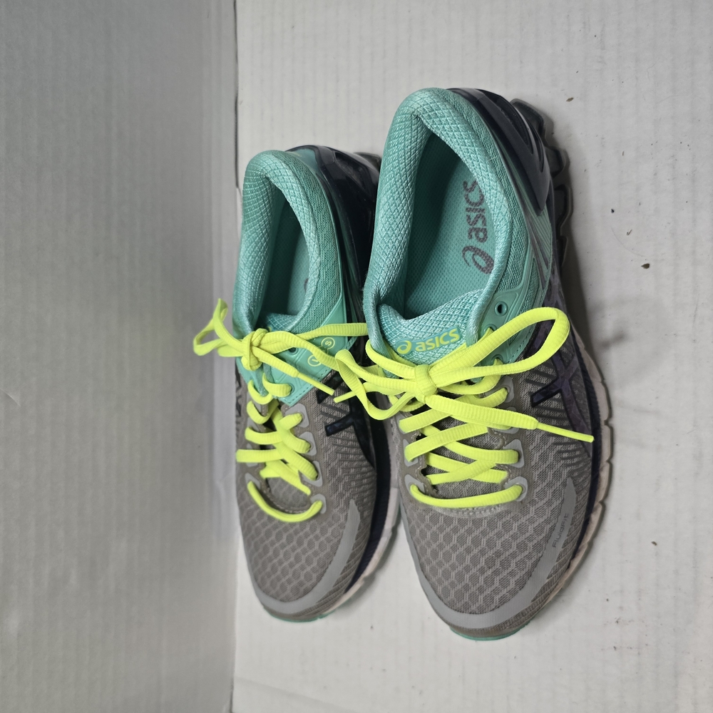 Asics Gray and Yellow Athletic Shoes for Running